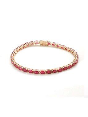 Ruby Radiance 14K (Custom) Yellow Gold Tennis Bracelet
